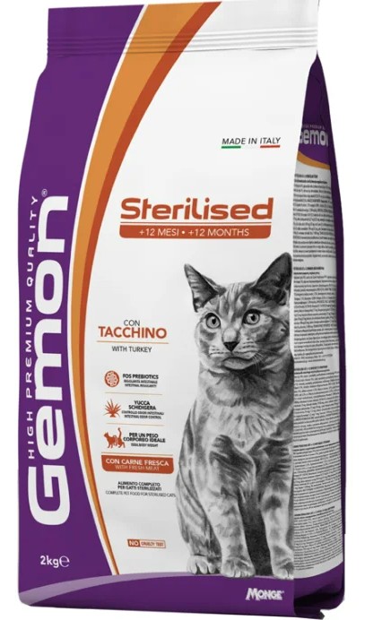 GEMON GATTO STERILISED TACCHINO 2KG