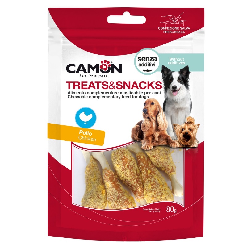 CAMON CANE SNACK TREATS PANATURA POLLO 80GR