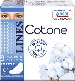 LINES COTONE ULTRA NOTTE 8PZ LINES COTONE ULTRA NOTTE 8PZ
