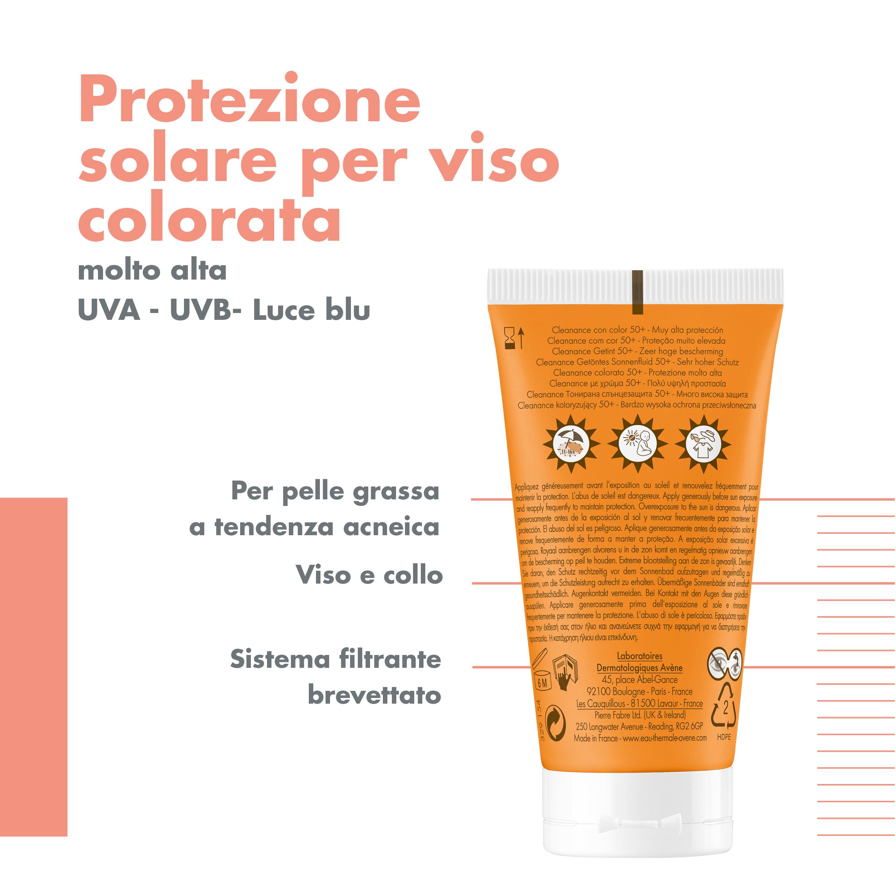 Avène Eau Thermale Crema Colorata SPF50+ - Protezione Solare Molto Alta 50 ml