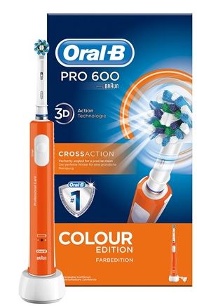 Oral-B PRO 600 CrossAction Spazzolino Elettrico Ricaricabile Arancio Oral-B PRO 600 CrossAction Spazzolino Elettrico Ricaricabile Arancio