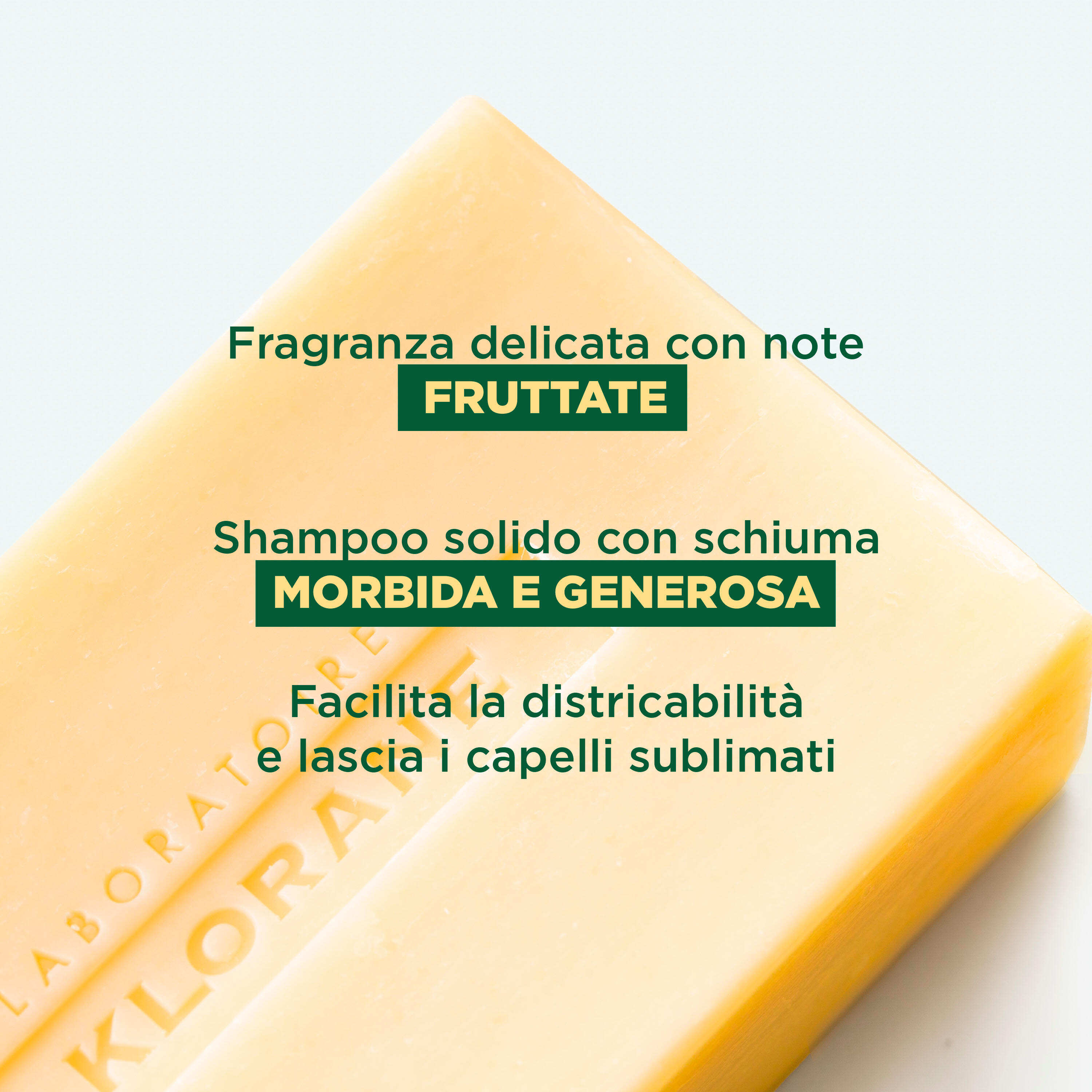 Klorane - Shampoo Solido Nutritivo Al Mango Per Capelli Secchi 80 g
