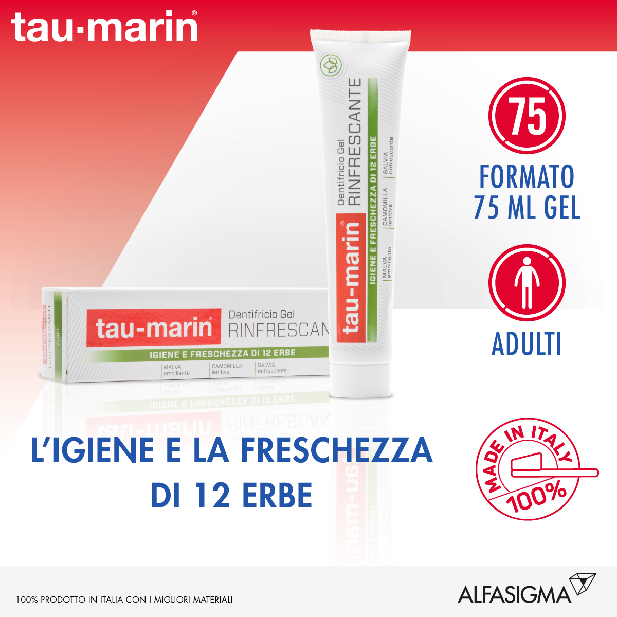 Tau-Marin Dentifricio Rinfrescante Adulti Alle 12 Erbe 75 ml Tau-Marin Dentifricio Rinfrescante Adulti Alle 12 Erbe 75 ml