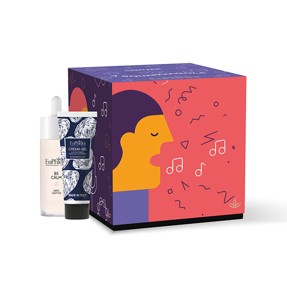 Euphidra Cofanetto Regalo Cantare a Squarciagola B5 Calm Siero Viso Lenitivo + Crema Gel