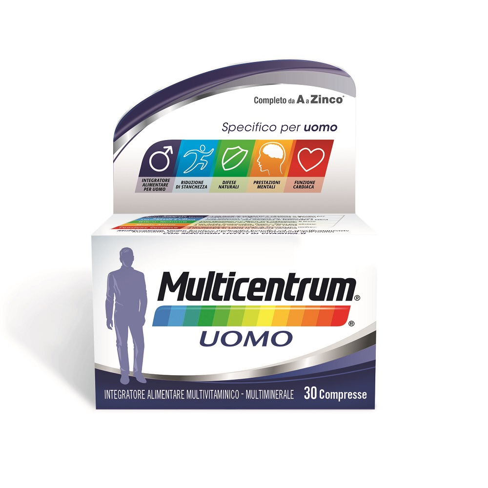Multicentrum Uomo Integratore Alimentare Uomo Multivitaminico Multiminerale Vitamina B 30 Compresse  Multicentrum Uomo Integratore Alimentare Uomo Multivitaminico Multiminerale Vitamina B 30 Compresse