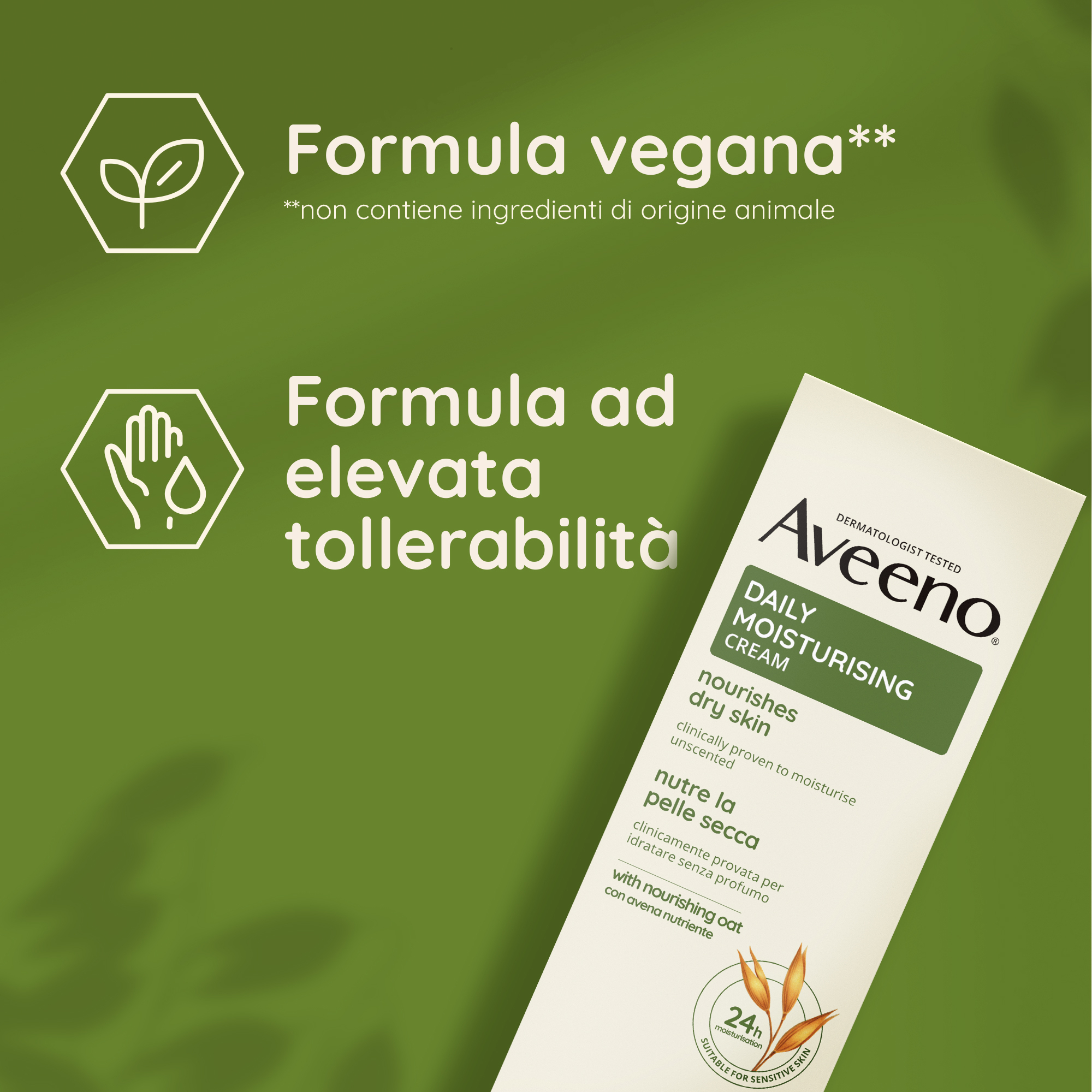 Aveeno Daily Moisturising Crema Idratante 100 ml, Crema corpo per pelli da normali a secche Aveeno Daily Moisturising Crema Idratante 100 ml, Crema corpo per pelli da normali a secche