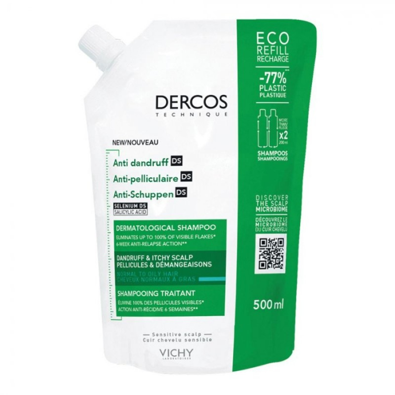 DERCOS Eco Ricarica Forfora 500ml