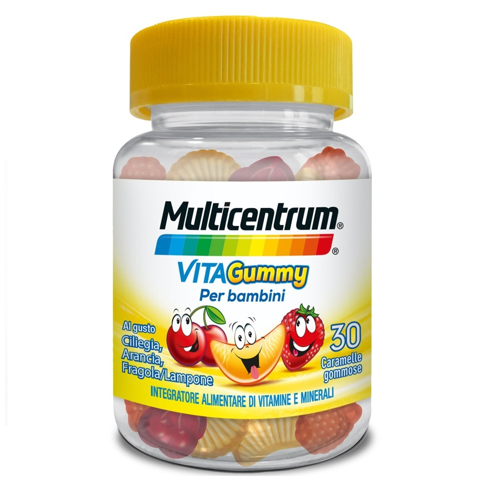 Multicentrum VitaGummy Integratore Vitamine e Minerali Bambini 3+ anni Vitamina D Iodio 30 Caramelle