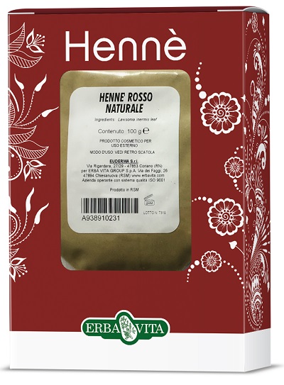 Erba Vita Henné Color Tintura Capelli Rosso Naturale 100 g Erba Vita Henné Color Tintura Capelli Rosso Naturale 100 g