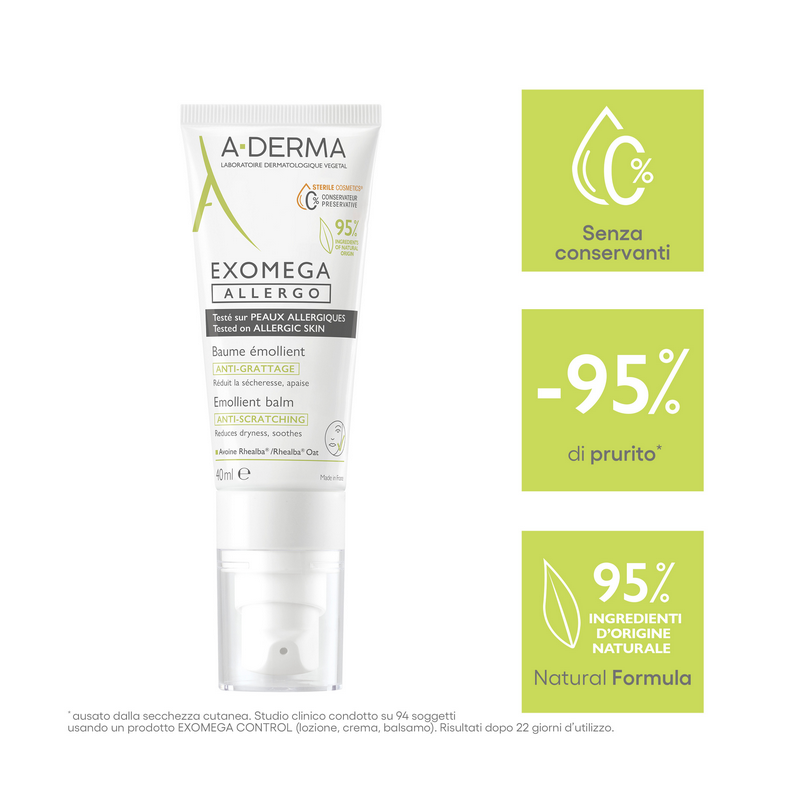 A-DERMA EXOMEGA ALLERGO Balsamo Emolliente 40mL