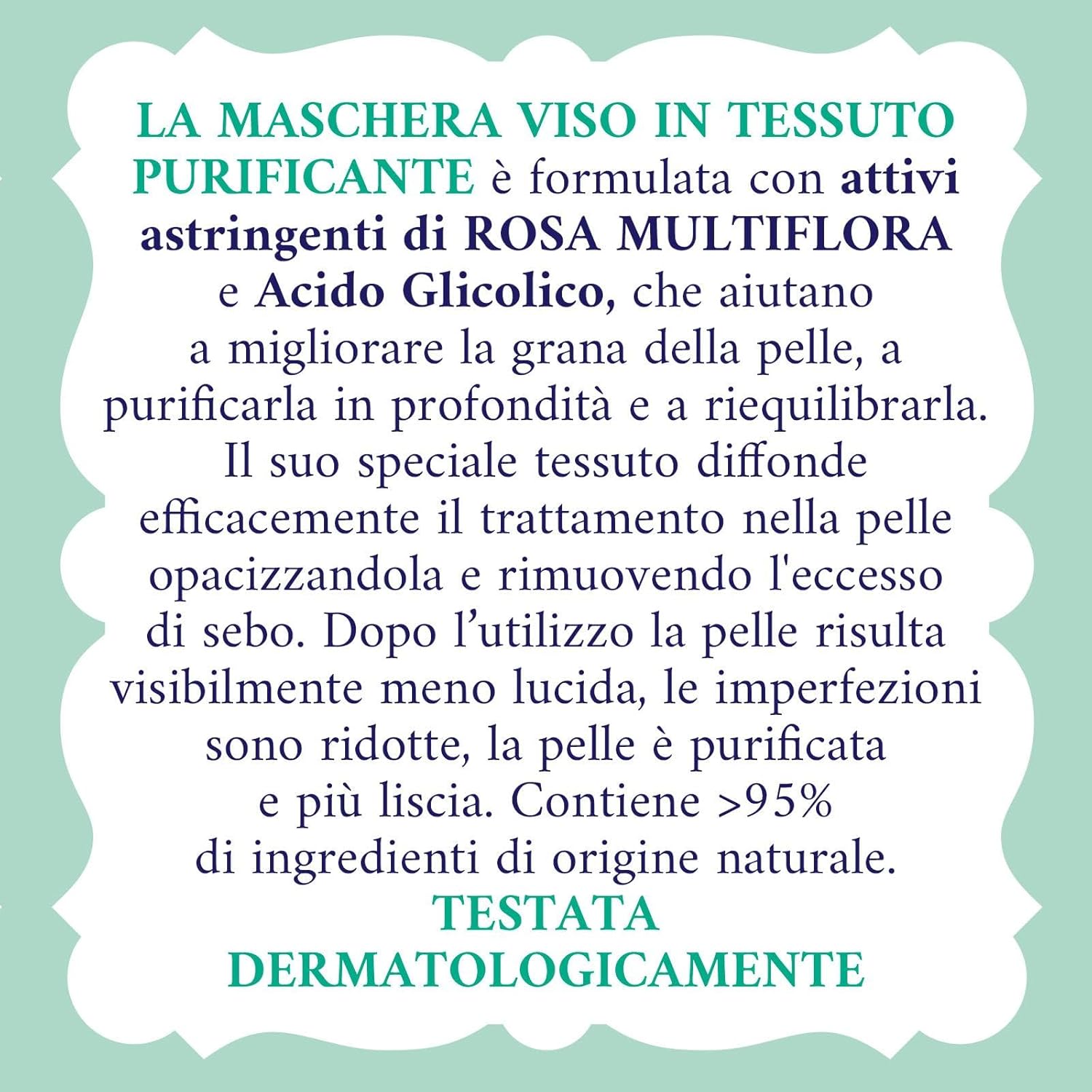 Acqua Alle Rose - 1 Maschera In Tessuto Purificante Viso