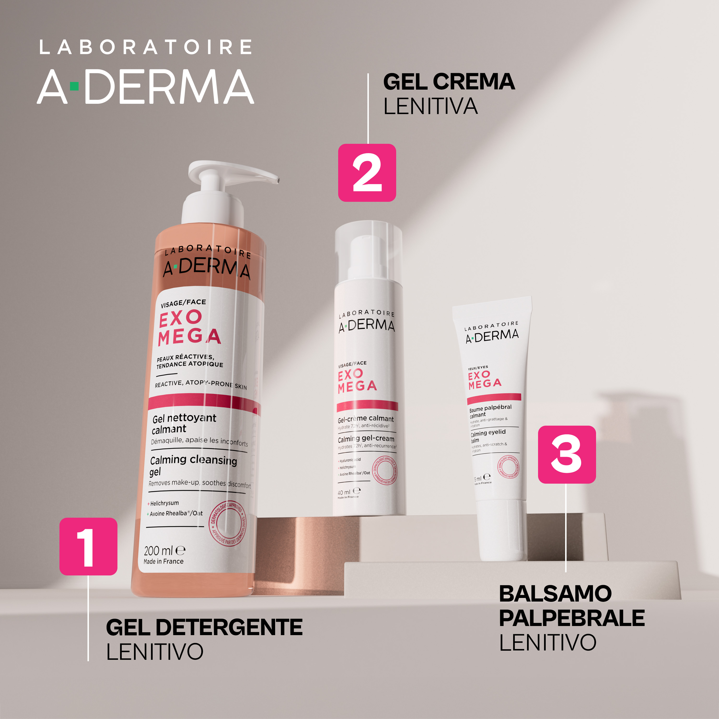 A-Derma Exomega - Gel Detergente Lenitivo Per Pelle A Tendenza Acneica 200 ml