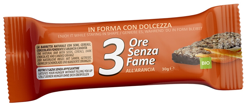 3 Ore Senza Fame all'Arancia BIO Barretta spezzafame 30g 3 Ore Senza Fame all'Arancia BIO Barretta spezzafame 30g