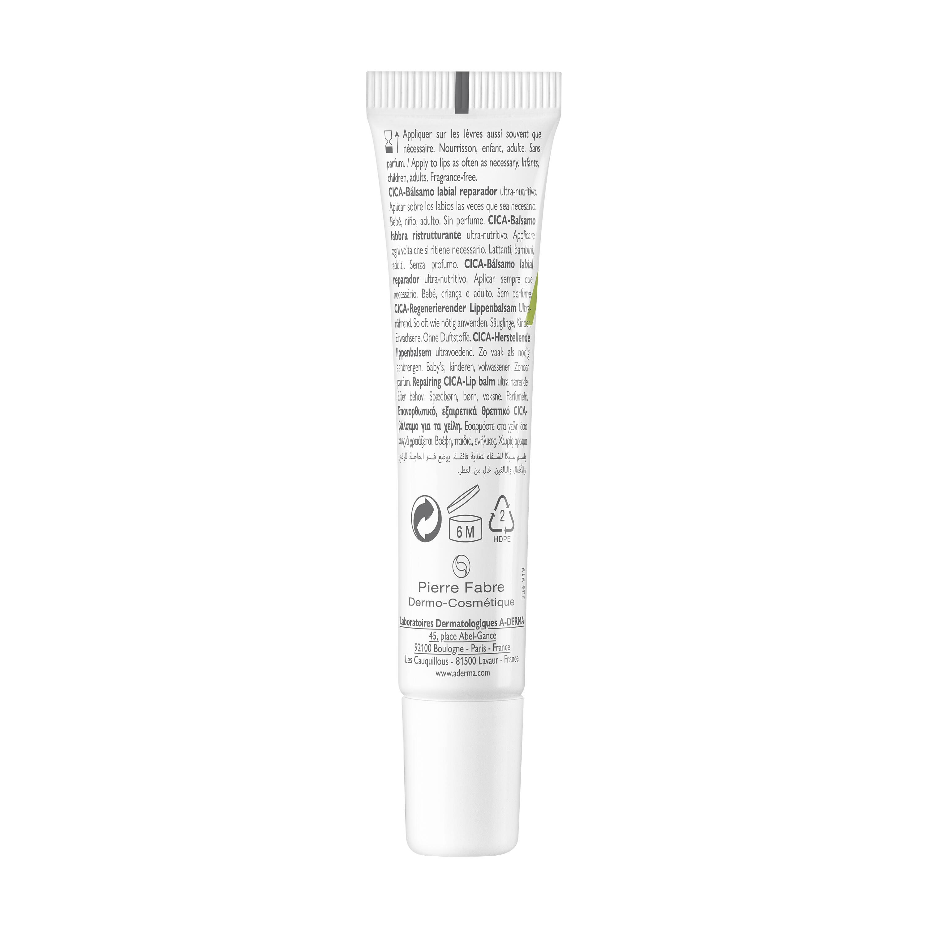 A-Derma Dermalibour+ - Cica Balsamo Labbra Ristrutturante Per Pelle Irritate E Screpolate 50 ml 