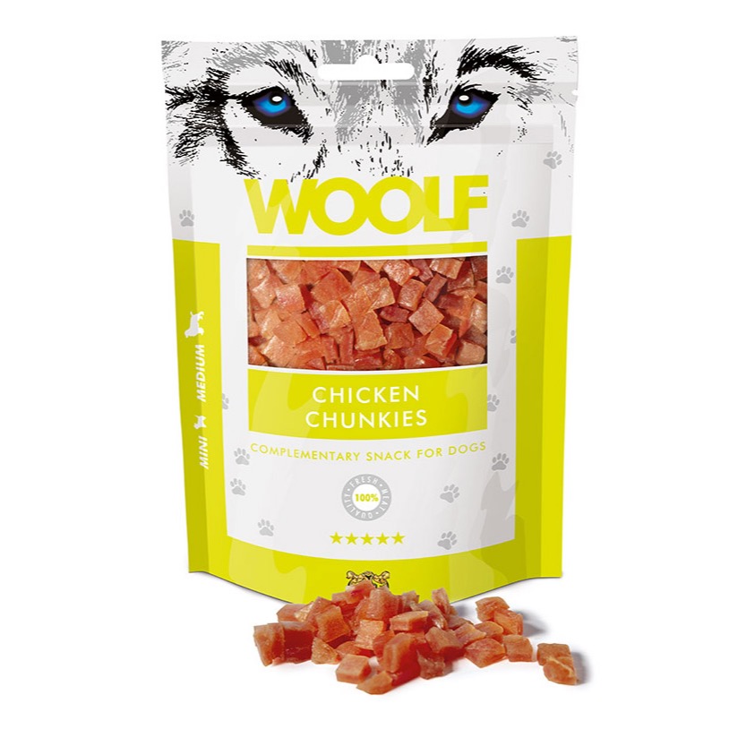 MAST WOOLF CANE SNACK MINI/MEDIUM BOCCONCINI POLLO 100GR