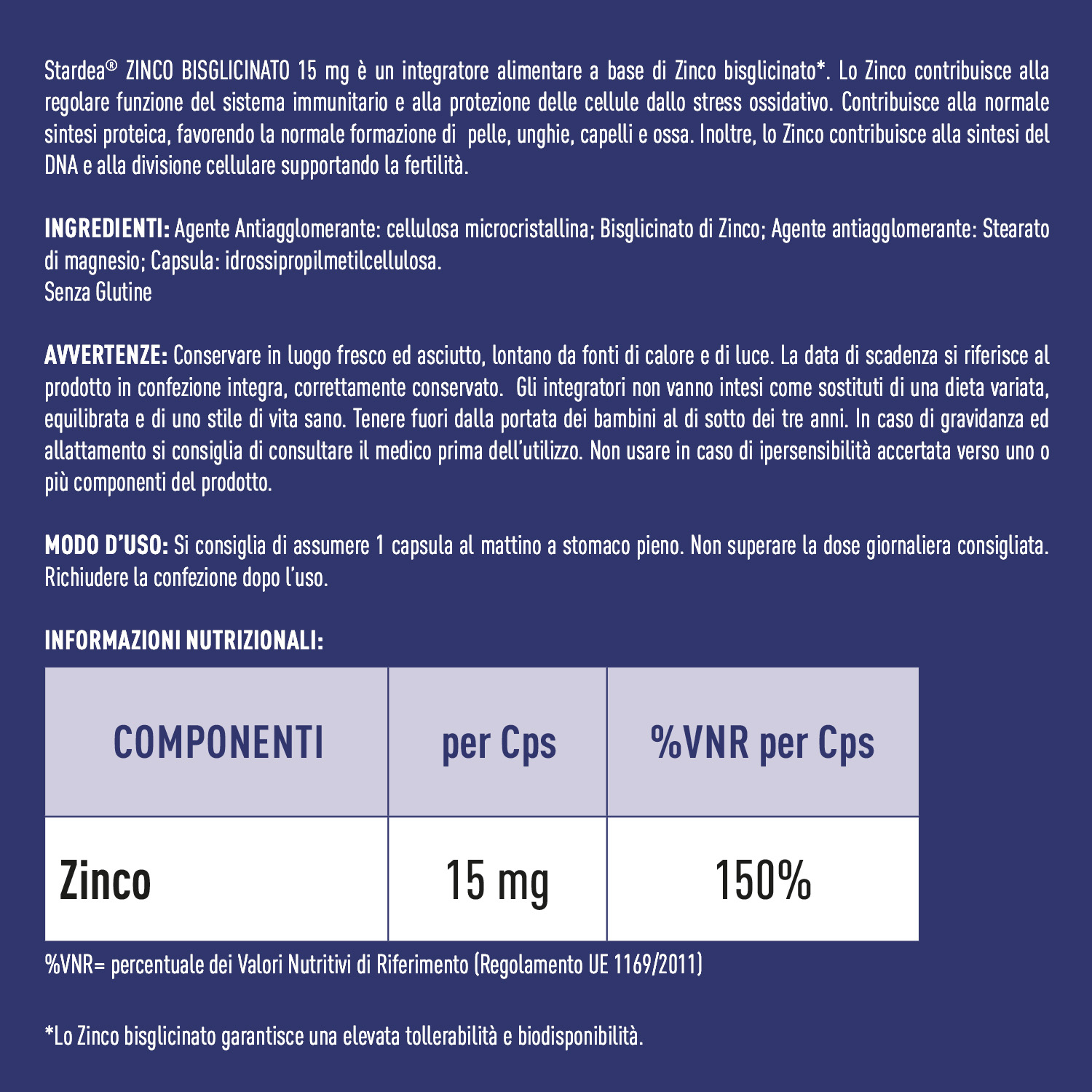 STARDEA ZINCO BISGLICINATO 15 MG - INTEGRATORE ALIMENTARE per il SISTEMA IMMUNITARIO e per il benessere di PELLE E CAPELLI STARDEA ZINCO BISGLICINATO 15 MG - INTEGRATORE ALIMENTARE per il SISTEMA IMMUNITARIO e per il benessere di PELLE E CAPELLI