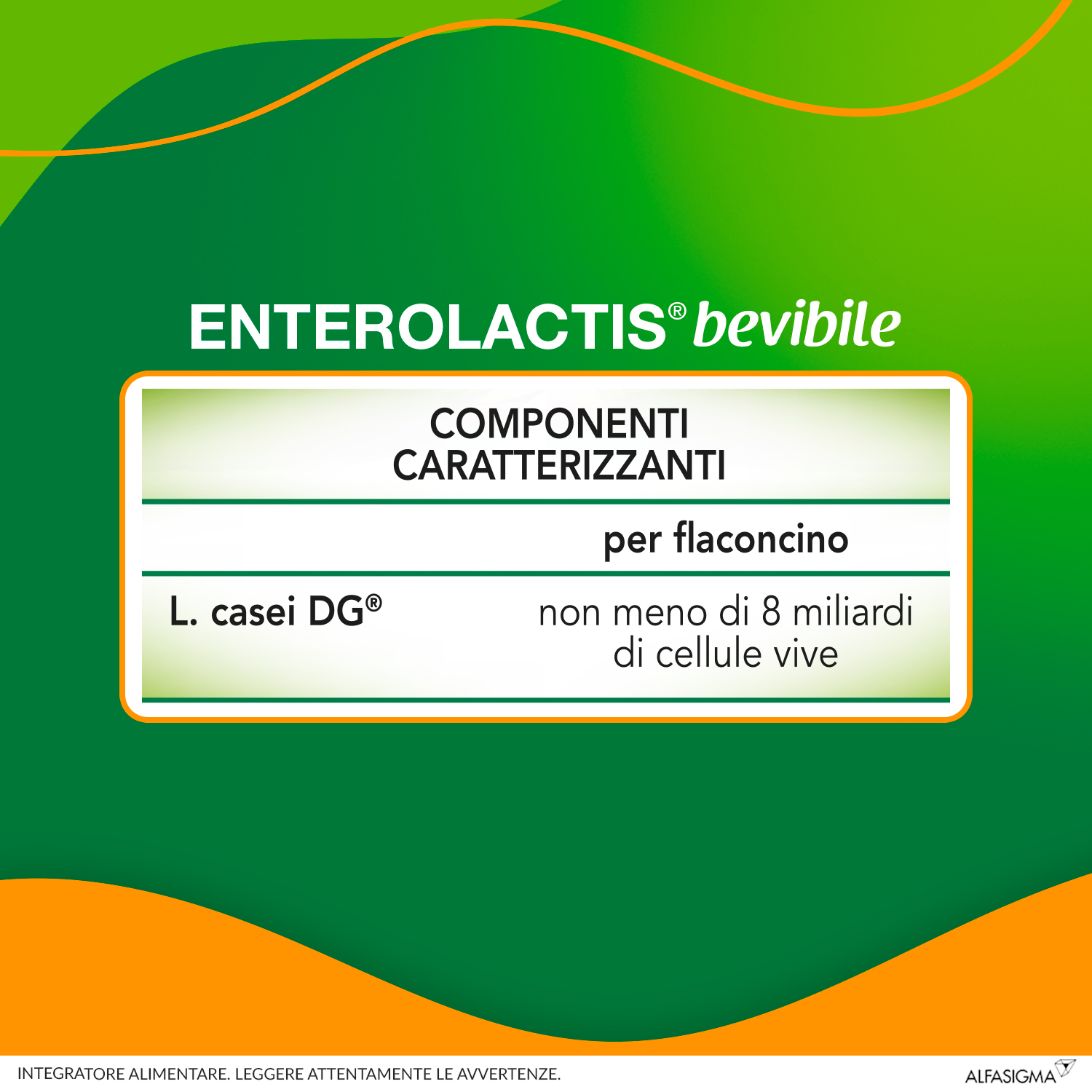 Enterolactis Bevibile, Integratore Alimentare con Fermenti lattici, probiotici L,Casei DG, 8 Miliardi Cellule Vive, Senza Glutine e Lattosio, 6 Flaconcini da 10ml, Gusto Fragola