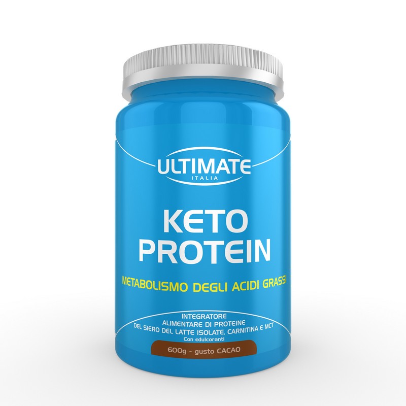 Ultimate Italia Keto Protein Gusto Cacao - Integratore Per Il Metabolismo Degli Acidi Grassi 600 g