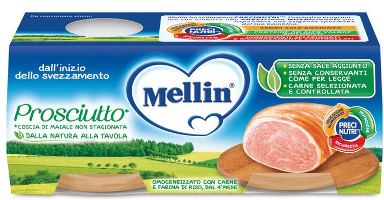 Mellin Omogeneizzato Di Prosciutto 2 x 80 g Mellin Omogeneizzato Di Prosciutto 2 x 80 g