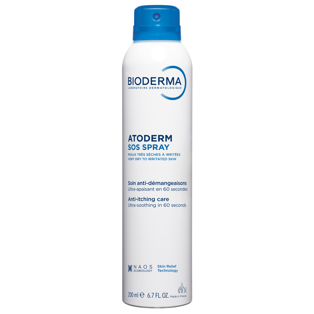 Bioderma Atoderm - SOS Spray Anti-Prurito Ultra Lenitivo Per Pelle Molto Secca 200 ml