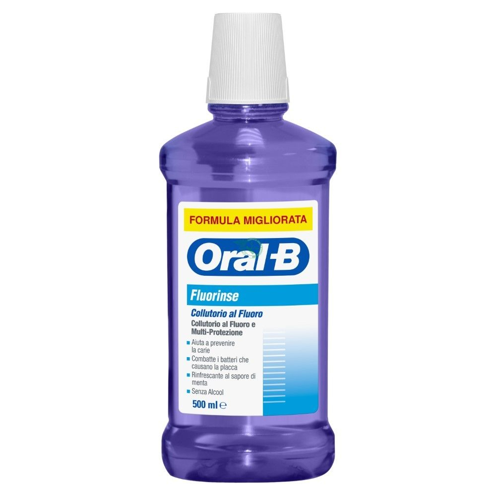 Oral-B Fluorinse Collutorio Anti-Carie con Sodio Fluoruro 500 ml Oral-B Fluorinse Collutorio Anti-Carie con Sodio Fluoruro 500 ml