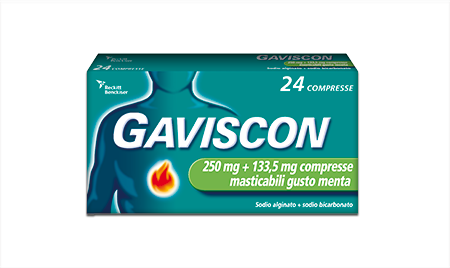 GAVISCON  24 CPR MENTA 250MG + 133,5 MG contro sintomi del reflusso gastroesofageo,  bruciore e acidità di stomaco GAVISCON  24 CPR MENTA 250MG + 133,5 MG contro sintomi del reflusso gastroesofageo,  bruciore e acidità di stomaco