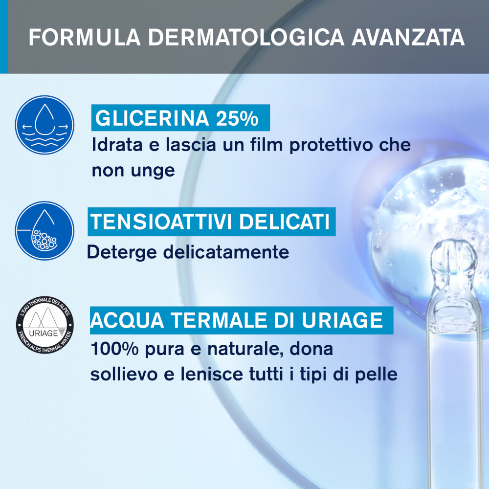 Uriage Olio Detergente Lavante Viso e Corpo 500 ml