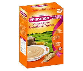 Plasmon Cereali Crema di Riso Mais e Tapioca 230 g Plasmon Cereali Crema di Riso Mais e Tapioca 230 g