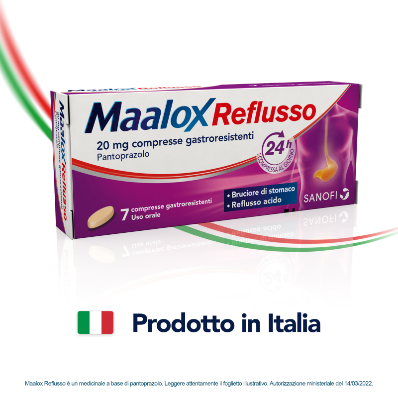 Maalox Reflusso 20 mg Pantoprazolo 7 Compresse