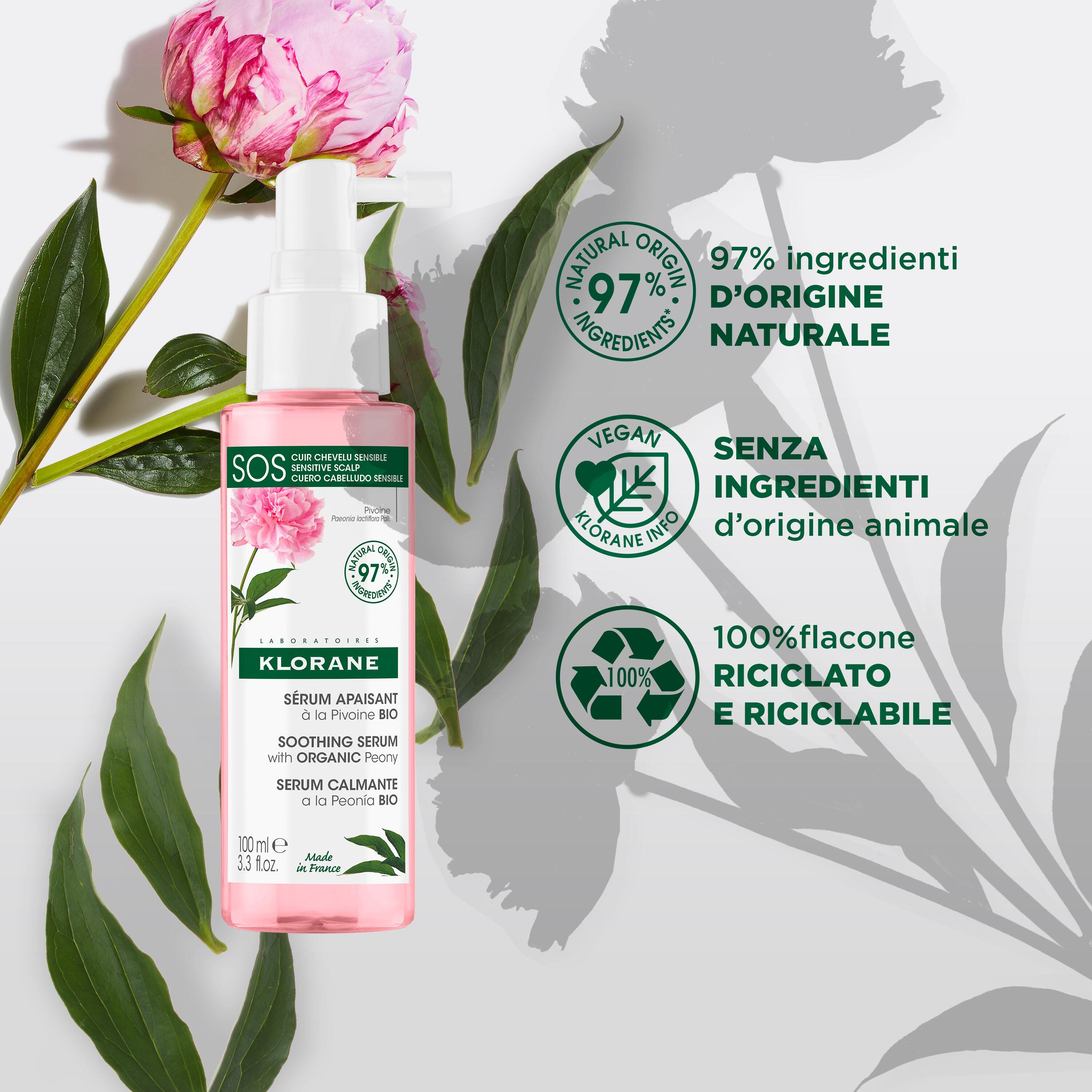 Klorane - Siero Lenitivo Anti-Prurito Alla Peonia Bio Per Cuoio Capelluto Sensibile 100 ml