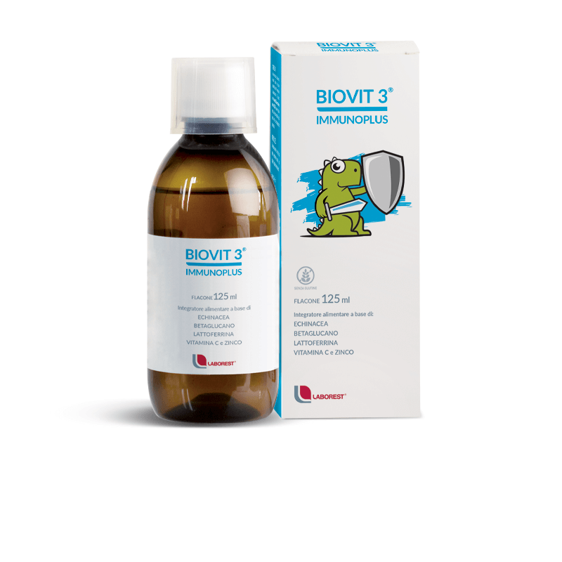 Biovit 3 Immunoplus Sciroppo bimbi sistema immunitario 125ml - SCADENZA SETTEMBRE 2025