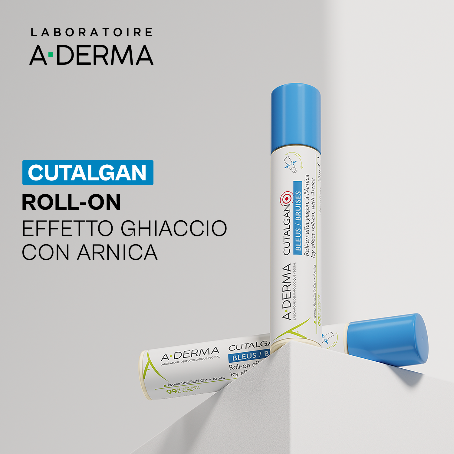 A-Derma Cutalgan - Roll-On Effetto Ghiaccio Con Arnica 10 ml