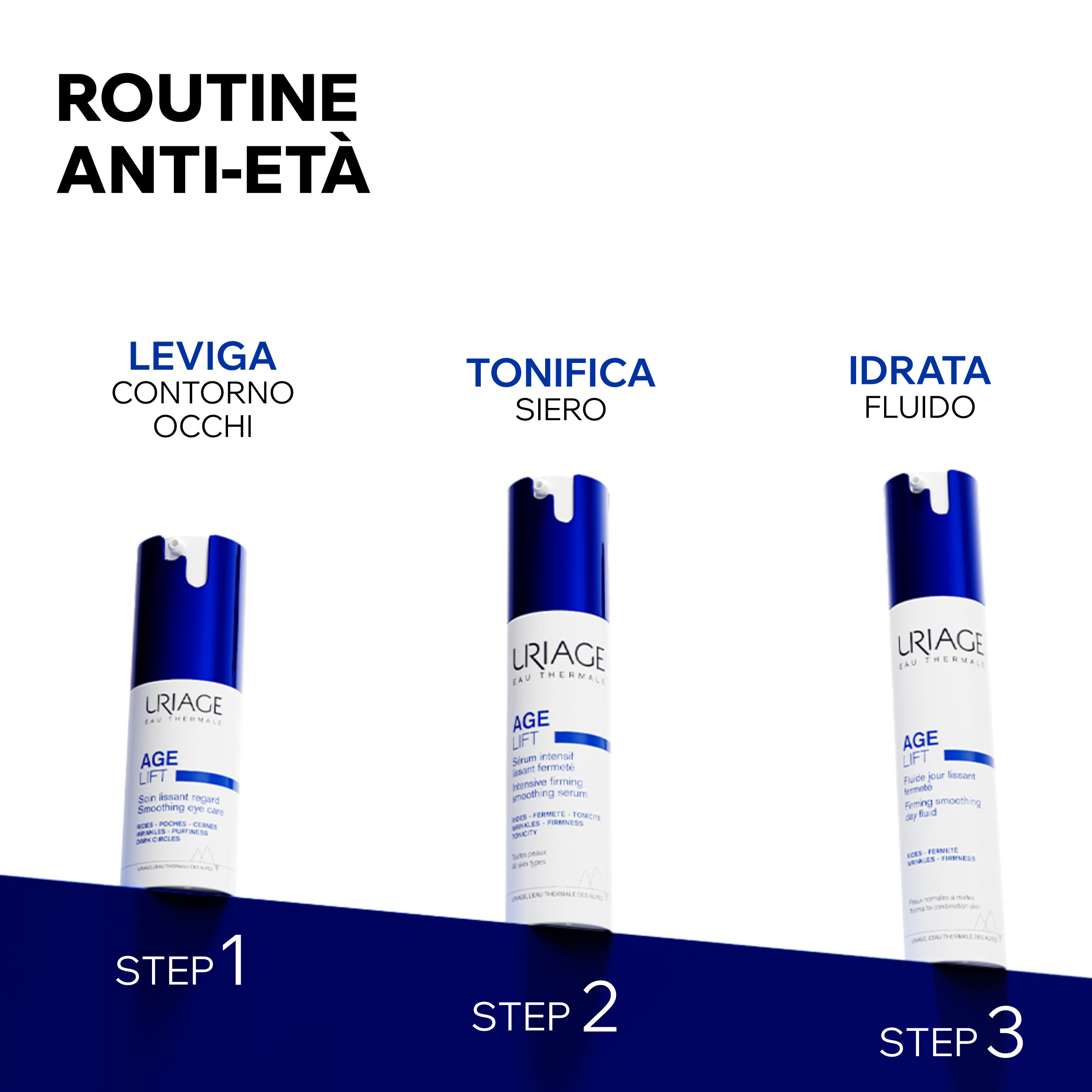 URIAGE AGE LIFT Siero intensivo antietà, antirughe ed elasticizzante, al retinolo con RETINOLO, ACIDO IALURONICO E AHA per tutti i tipi di pelle, anche sensibile - 30ml