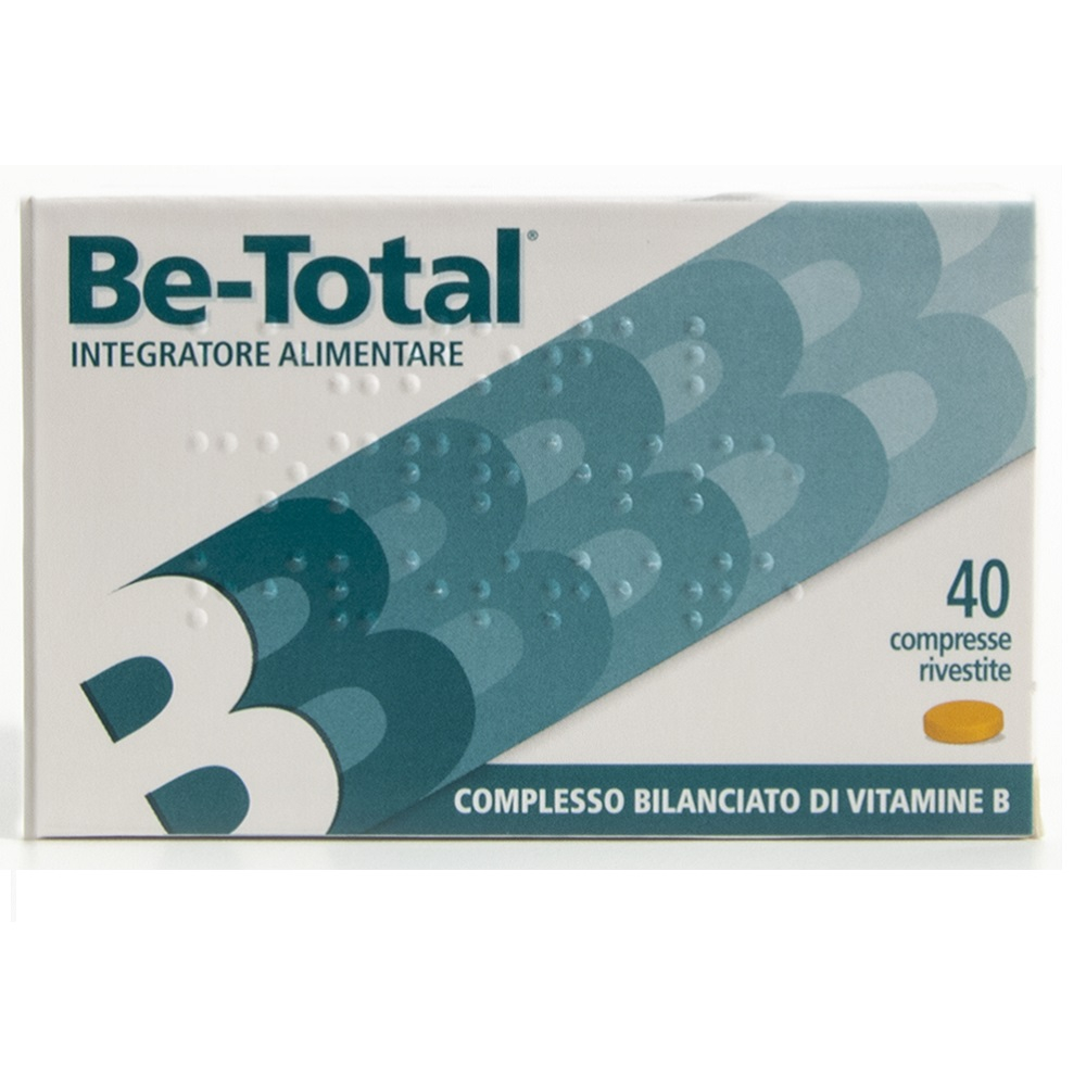 Be-Total Integratore Alimentare Vitamina B Vitamina B12 Acido Folico Energia per Adulti 40 Cpr Be-Total Integratore Alimentare Vitamina B Vitamina B12 Acido Folico Energia per Adulti 40 Cpr