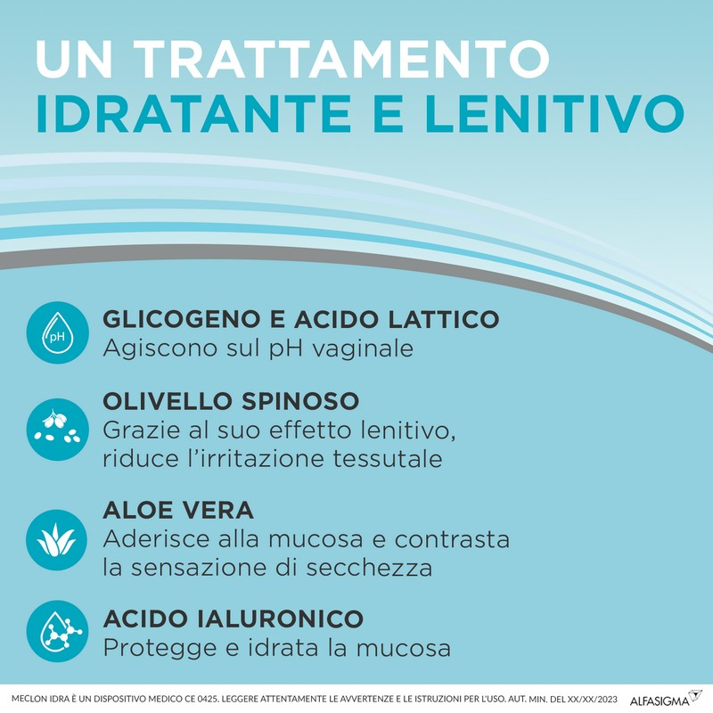 Meclon Idra, Trattamento Emulgel Lenitivo e Calmante che Può Essere Utilizzato dalle Donne che Soffrono di Vaginite Atrofica, 7 Applicatori Monodose Meclon Idra, Trattamento Emulgel Lenitivo e Calmante che Può Essere Utilizzato dalle Donne che Soffrono di Vaginite Atrofica, 7 Applicatori Monodose