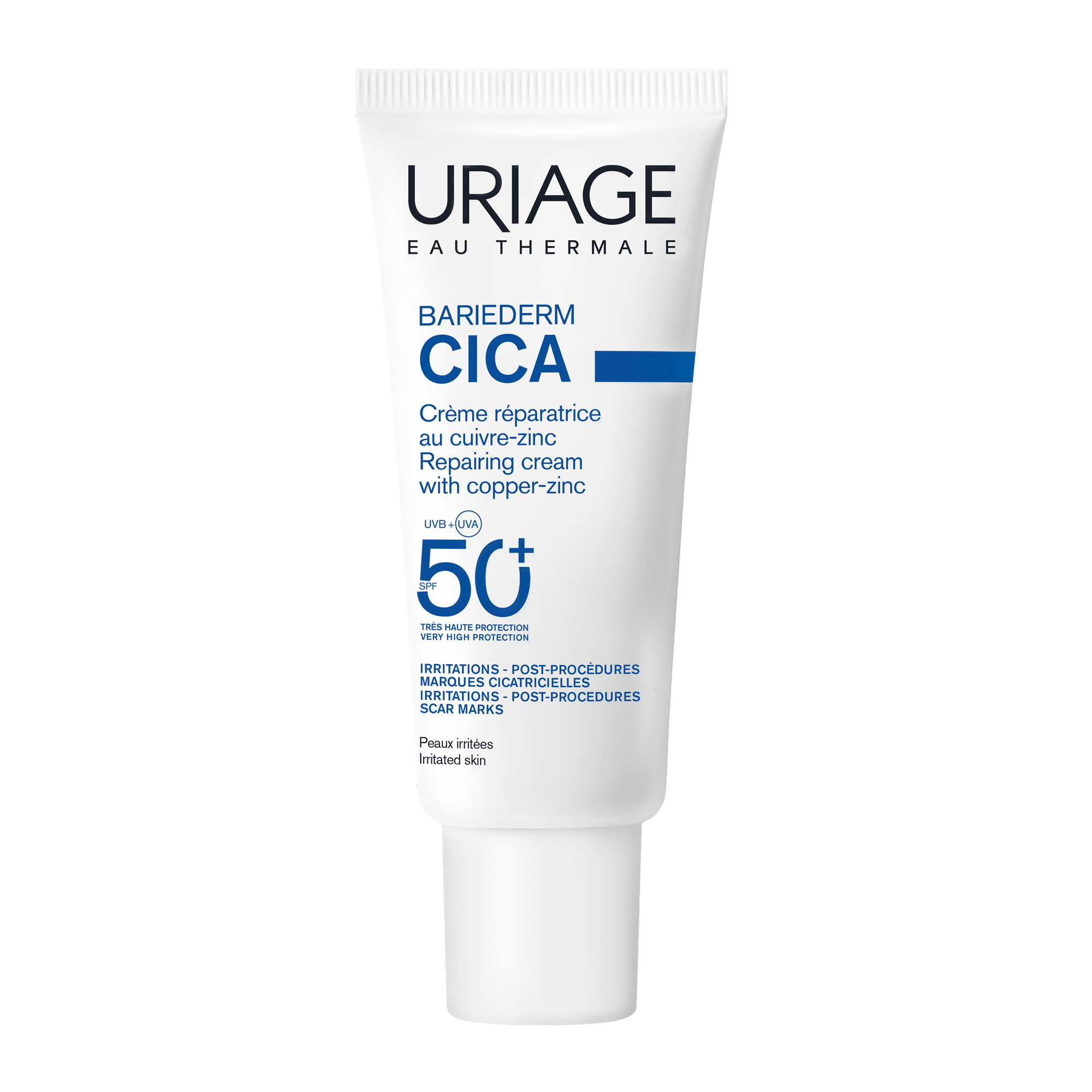 Uriage Bariéderm-Cica - Crema Riparatrice SPF50+ Viso E Corpo Per Pelle Danneggiata 40 ml