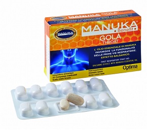 Optima Manuka Benefit Gola Voce Integratore Antinfiammatorio 20 Compresse Masticabili