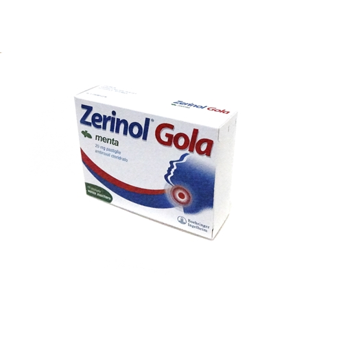 Zerinol Gola Menta 20mg Ambroxolo Cloridrato 18 Pastiglie Zerinol Gola Menta 20mg Ambroxolo Cloridrato 18 Pastiglie