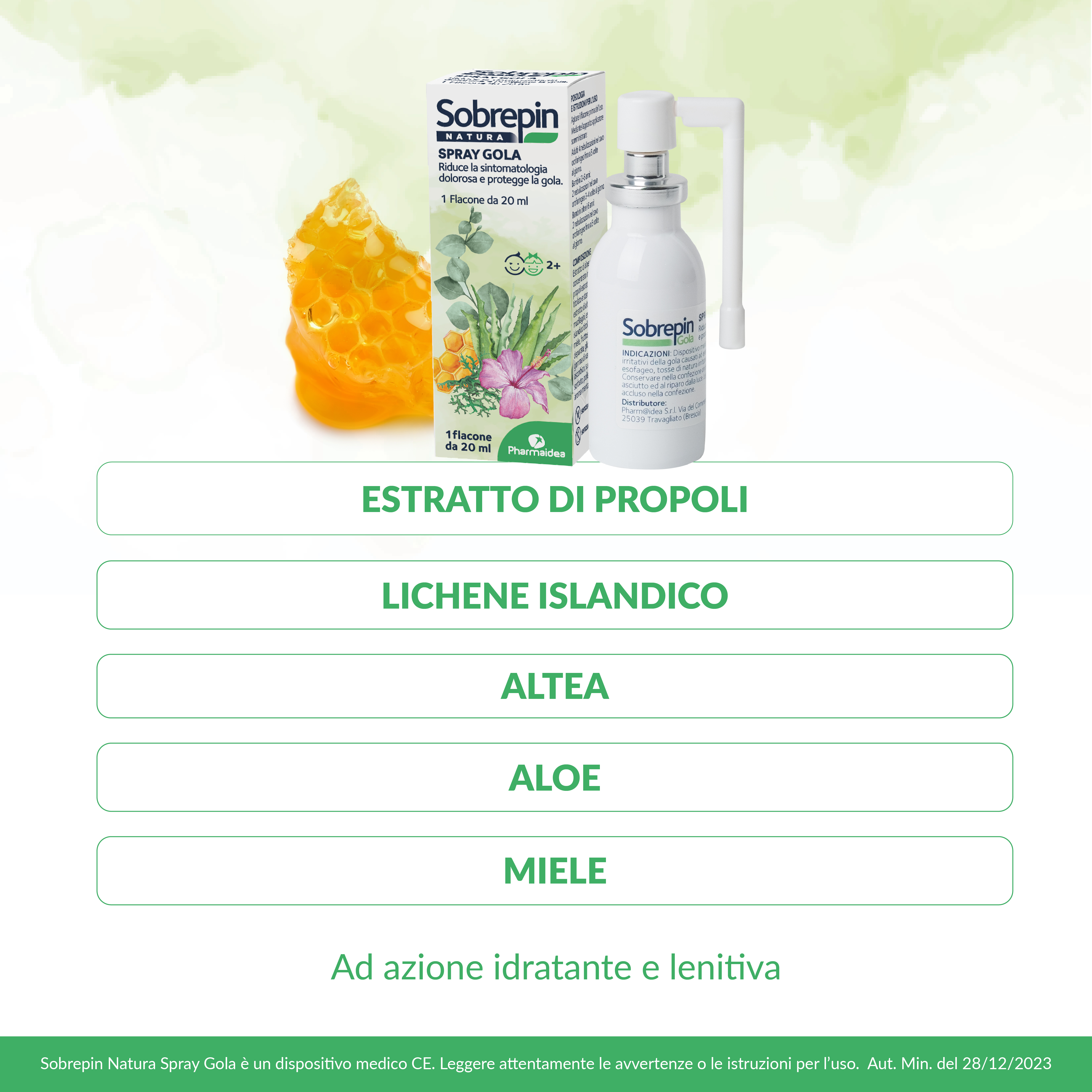 SOBREPIN NATURA GOLA SPRAY 20ML CON ESTRATTI NATURALI