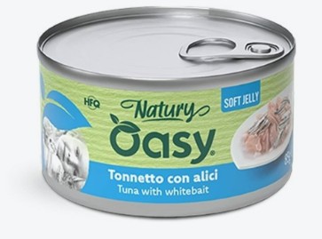 OASY GATTO NATURY SOFT JELLY TONNETTO CON PESCE OCEANICO 150GR (lattina)