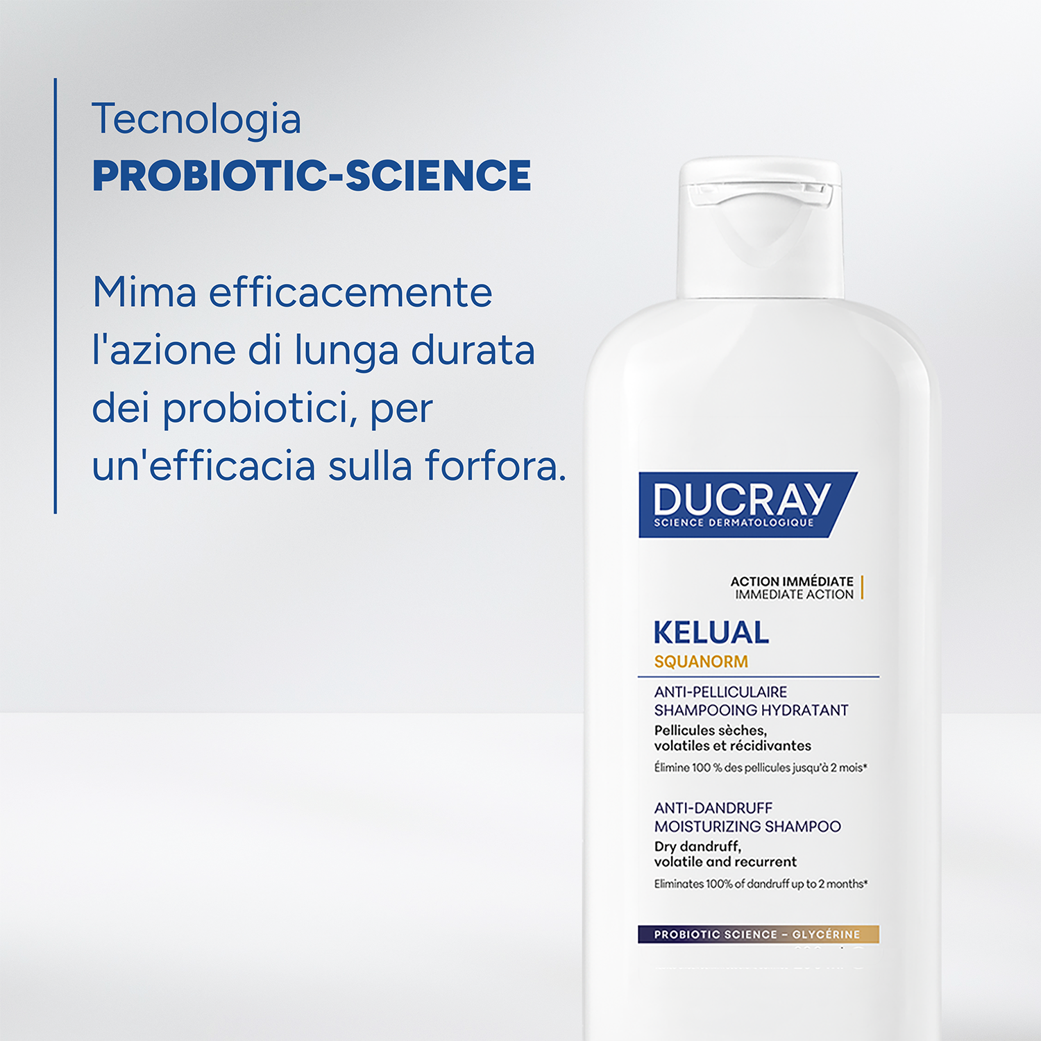 Ducray Kelual Squanorm - Shampoo Trattante Idratante Per Forfora Secca 200 ml 