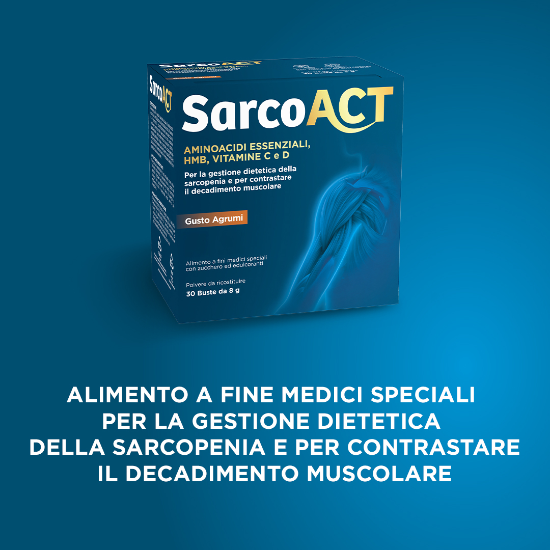 SarcoAct 30 Buste Da 8 g Gusto Agrumi - Alimento A Fini Medici Speciali