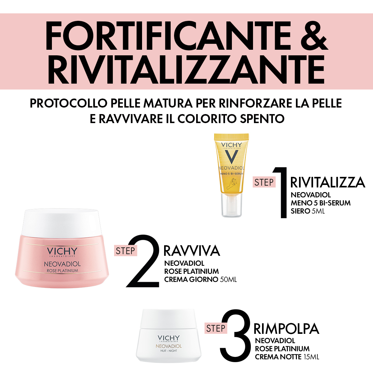 Vichy Cofanetto Regalo Natale Neovadiol Meno 5 Bi-Serum 5 ml + Neovadiol Rose Platinium Crema Giorno 50 ml + Neovadiol Rose Platinium Crema Notte 15 ml Vichy Cofanetto Regalo Natale Neovadiol Meno 5 Bi-Serum 5 ml + Neovadiol Rose Platinium Crema Giorno 50 ml + Neovadiol Rose Platinium Crema Notte 15 ml
