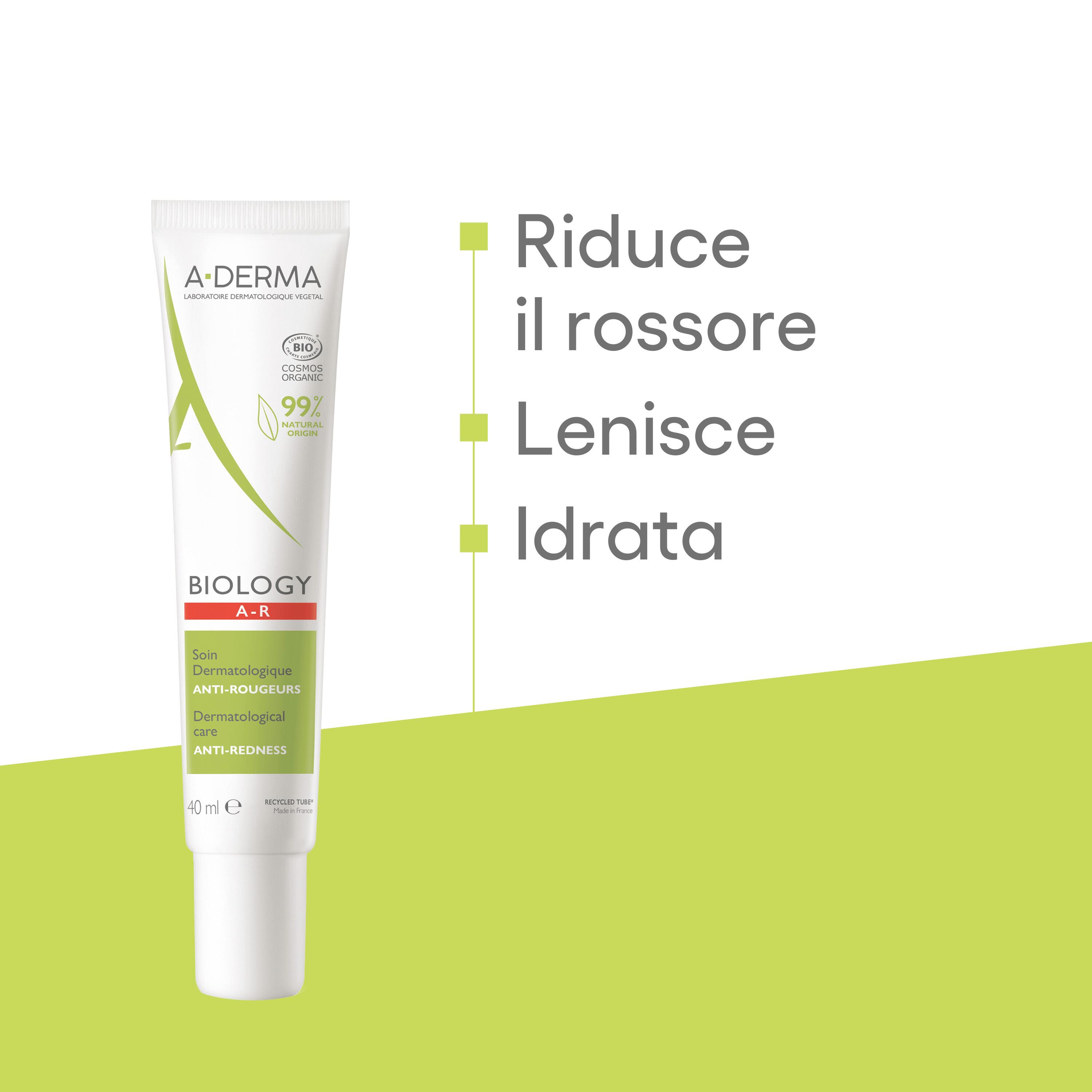 A-Derma Biology AR - Trattamento Dermatologico Anti-Rossori Per Pelle Couperose 40 ml