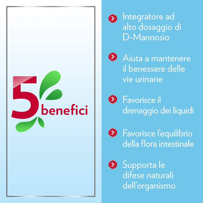 Gyno-CanesCystil Integratore Alto Dosaggio D-Mannosio per il Benessere Delle Vie Urinarie e Mantenimento della Flora Intestinale, gusto tè verde, gelsomino e agrumi, 14 bst