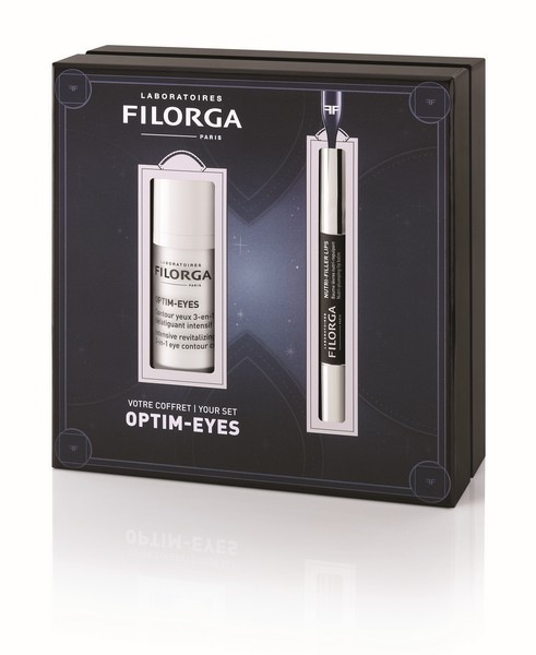FILORGA - COFANETTO NATALE OPTIM EYES 2024 - Routine Eyes&Lips : Azione defaticante contorno occhi e labbra idratate e volumizzate