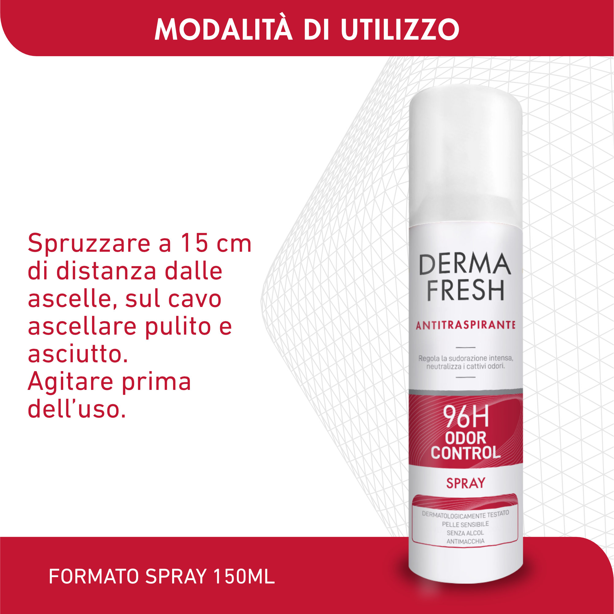 Dermafresh 96H Odor Control - Spray Antitraspirante 150 ml