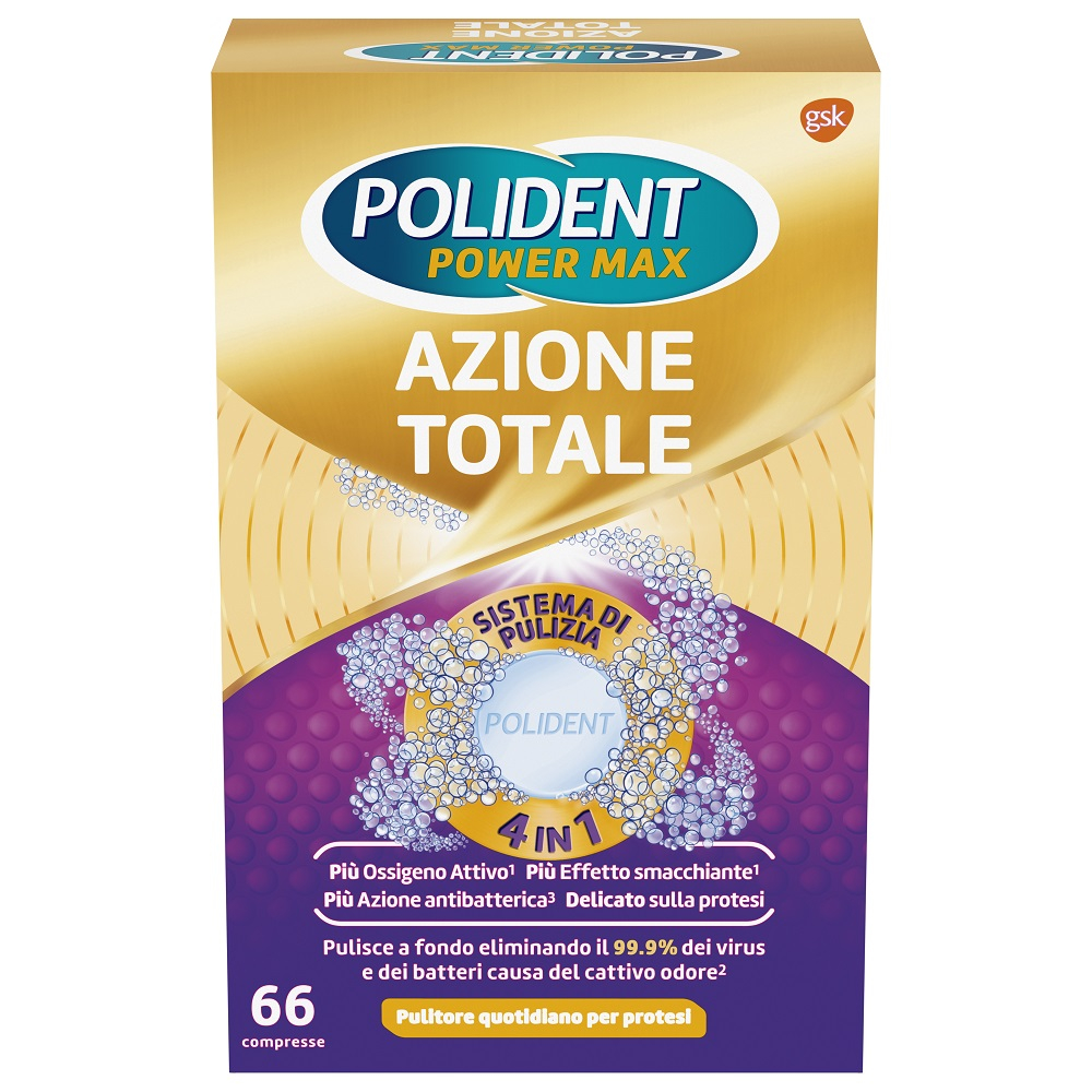 Polident Azione Totale Pulitore Protesi Dentale Quotidiano 66 Compresse 