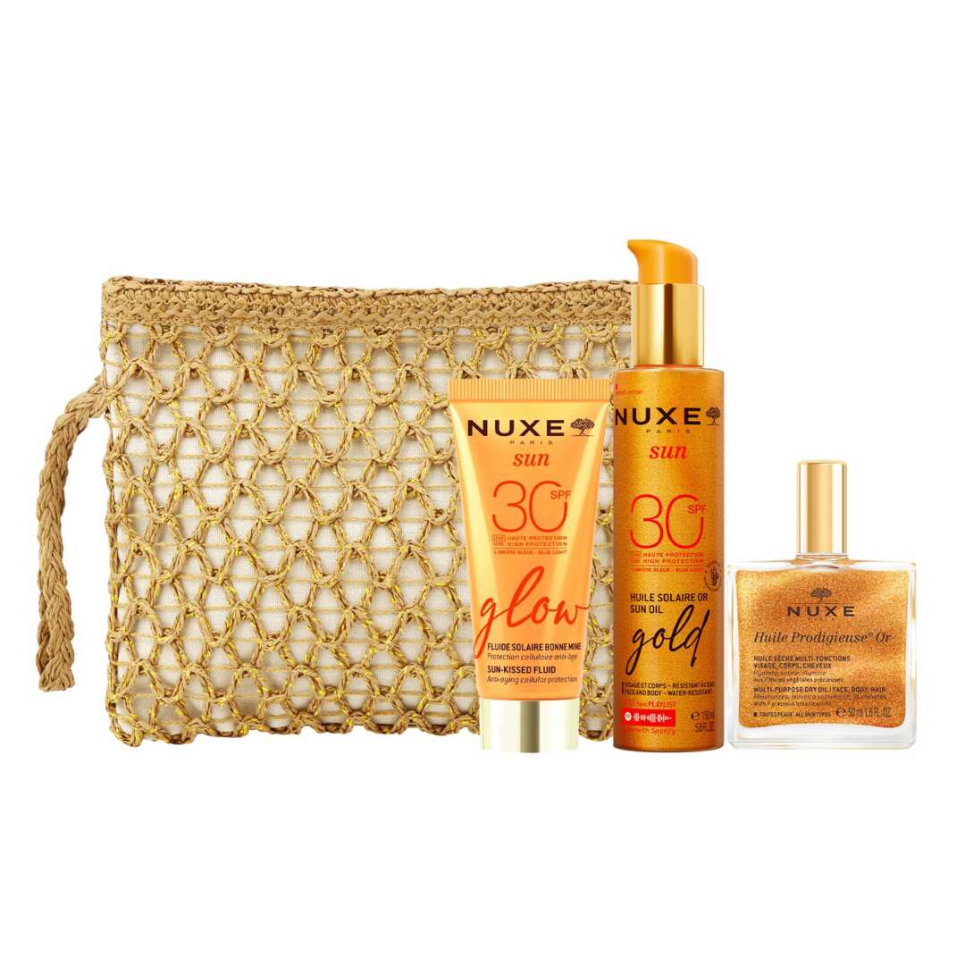Nuxe - Trousse Golden Summer Routine - Olio SPF30 Dorato 150 ml + Fluido Solare SPF30 Glow 40 ml + Huile Prodigieuse Or 50 ml