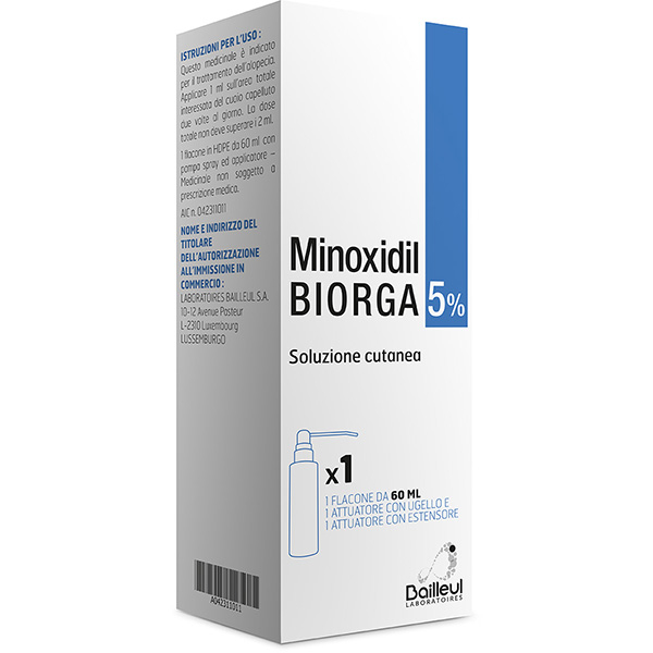 Minoxidil Biorga - Soluzione Cutanea 5% - 60 ml